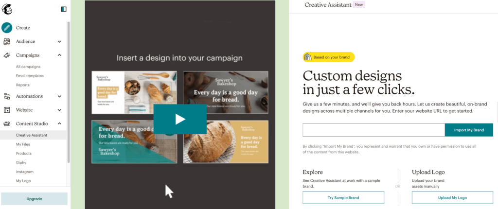 A look at the Mailchimp for nonprofits Content Studio
